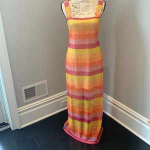 Mumu brand multi color long maxi dress